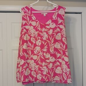#73 3/$18 - Cato Pink/White Tank Top Size 18/20W